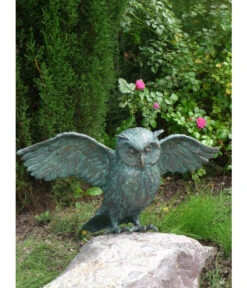 Rottenecker Bronze-Uhu, 30 X 50 X 25 Cm