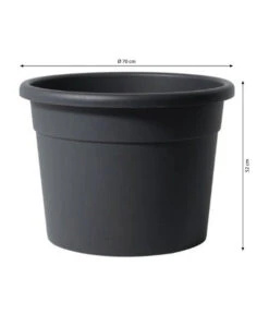 Dehner Kunststoff-Blumentopf Diana, Rund -Ubbink Verkäufe 2546877 WE FS 001 Kunststofftopfdiana80cmanthr