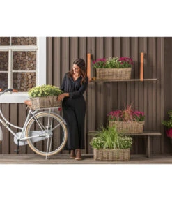 Van Der Leeden Rattan-Pflanzkasten, Graubraun -Ubbink Verkäufe 3692761 3692506 3692548 WE MO 011 RattanPflanzkastenbraun