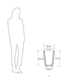 Farmet Kunststoff-Topf-Set Hydrus, Quadratisch, Anthrazit, 2-teilig -Ubbink Verkäufe 4110128 WE DE 004 HYDRUSQuadratischerPflanzkuebel29x29x40cmhochDUNKELANTHRAZIT