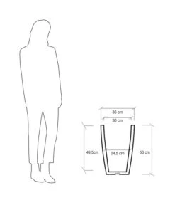 Farmet Kunststoff-Topf-Set Hydrus, Quadratisch, Anthrazit, 2-teilig -Ubbink Verkäufe 4182325 WE DE 004 HYDRUSQuadratischerPflanzkuebel36x36x50cmhochDUNKELANTHRAZIT