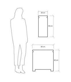 Farmet Kunststoff-Pflanzkasten Orto Di Giulio, Ca. B60/H60/T26 Cm -Ubbink Verkäufe 4186466 WE DE 004 VertikalerGartenORTODIGIULIOsmallsize60x26x60cmhochSTEINBEIGE