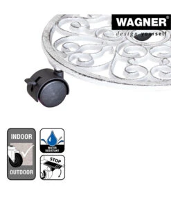 Wagner Pflanzenroller Antik, Ø 29 Cm, Weiß -Ubbink Verkäufe 4272506 WE DE 002 PflRollerAntikD29CM