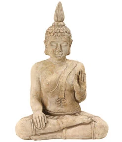 Dehner Terrakotta-Buddha, Ca. B39/H55/T25 Cm