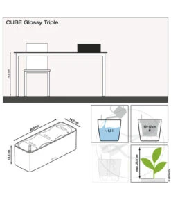 LECHUZA® CUBE Glossy Triple, All-in-One Set, 40 Cm 11 LECHUZA® CUBE Glossy Triple, All-in-One Set, 40 Cm -Ubbink Verkäufe 4310702 4310678 4310652 WE DE 001 CubeGlossyTriple14