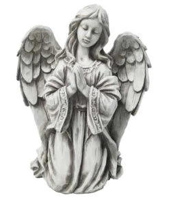 Dehner Polyresin-Engel Kniend, Ca. B26/H33,8/T17,5 Cm