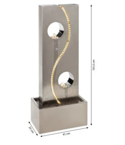 Dehner Edelstahl-Gartenbrunnen Shanghai, Ca. B41/H101,5/T25 Cm -Ubbink Verkäufe 4445524 WE BG 001 DehnerEdelstahlGartenbrunnenShanghaiNeu