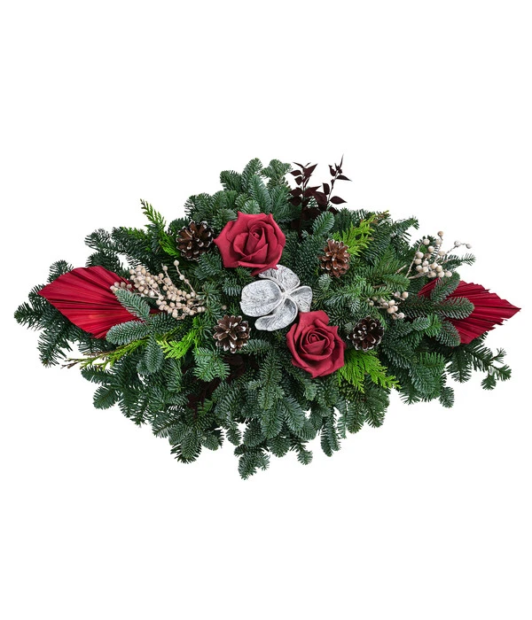 Grabbukett, Oval, Rot, Ca. B60/H15/T30 Cm 3 Grabbukett, Oval, Rot, Ca. B60/H15/T30 Cm