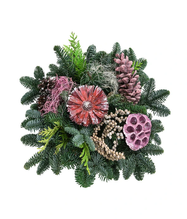 Grabgesteck In Terrakotta-Schale, Rund, Rosa, Ca. Ø35/H20 Cm 3 Grabgesteck In Terrakotta-Schale, Rund, Rosa, Ca. Ø35/H20 Cm