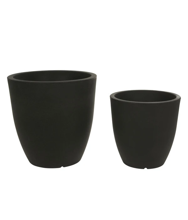Farmet Kunststoff-Topf-Set Orione Alto, Rund, Anthrazit, 2-teilig 3 Farmet Kunststoff-Topf-Set Orione Alto, Rund, Anthrazit, 2-teilig
