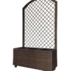 Dehner Polyrattan-Kasten Mit Spalier Und Rollen, Ca. B81/H144/T33 Cm, Braun -Ubbink Verkäufe 6727259 WE FS 001 DehnerPolyrattanBlumenkastenmitSpalier