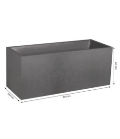EDA-plastiques Kunststoff-Kasten Basalt, Anthrazit, Ca. B99,5/H43,5/T39,5 Cm 9 EDA-plastiques Kunststoff-Kasten Basalt, Anthrazit, Ca. B99,5/H43,5/T39,5 Cm -Ubbink Verkäufe 6763973 WE BG 001 PflanzkastenGraphit100cm