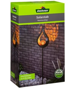 Dehner Solarstab Hammerschlag, Ca. B18/H117/T8 Cm -Ubbink Verkäufe 6869499 WE DE 002 DehnerSolarstabHammerschlag
