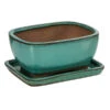 Dehner Keramik-Bonsaischale, Rechteckig, Türkis -Ubbink Verkäufe 8732117 WE FS 001 SchalensortimentBonsai TuerkisGr 2